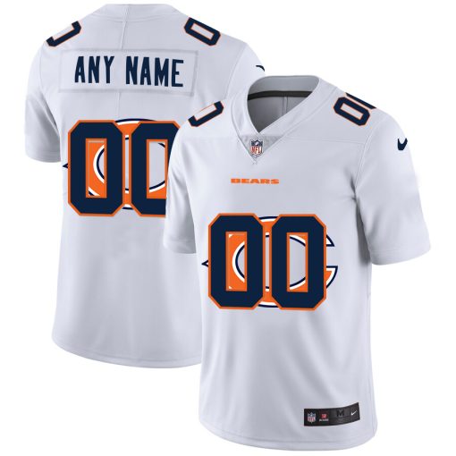 Custom Chicago Bears White Team Big Logo Vapor Untouchable Limited Jersey