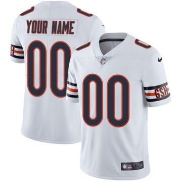 Custom Chicago Bears White Vapor Untouchable Player Limited Jersey