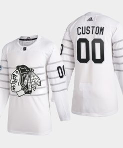 Custom Chicago Blackhawks 2020 All-star Game White Jersey