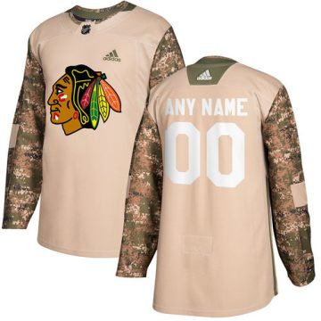 Custom Chicago Blackhawks Camo Veterans Day Practice Jersey
