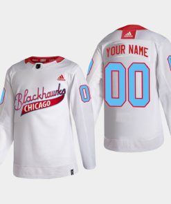 Custom Chicago Blackhawks One Community Night White Jersey