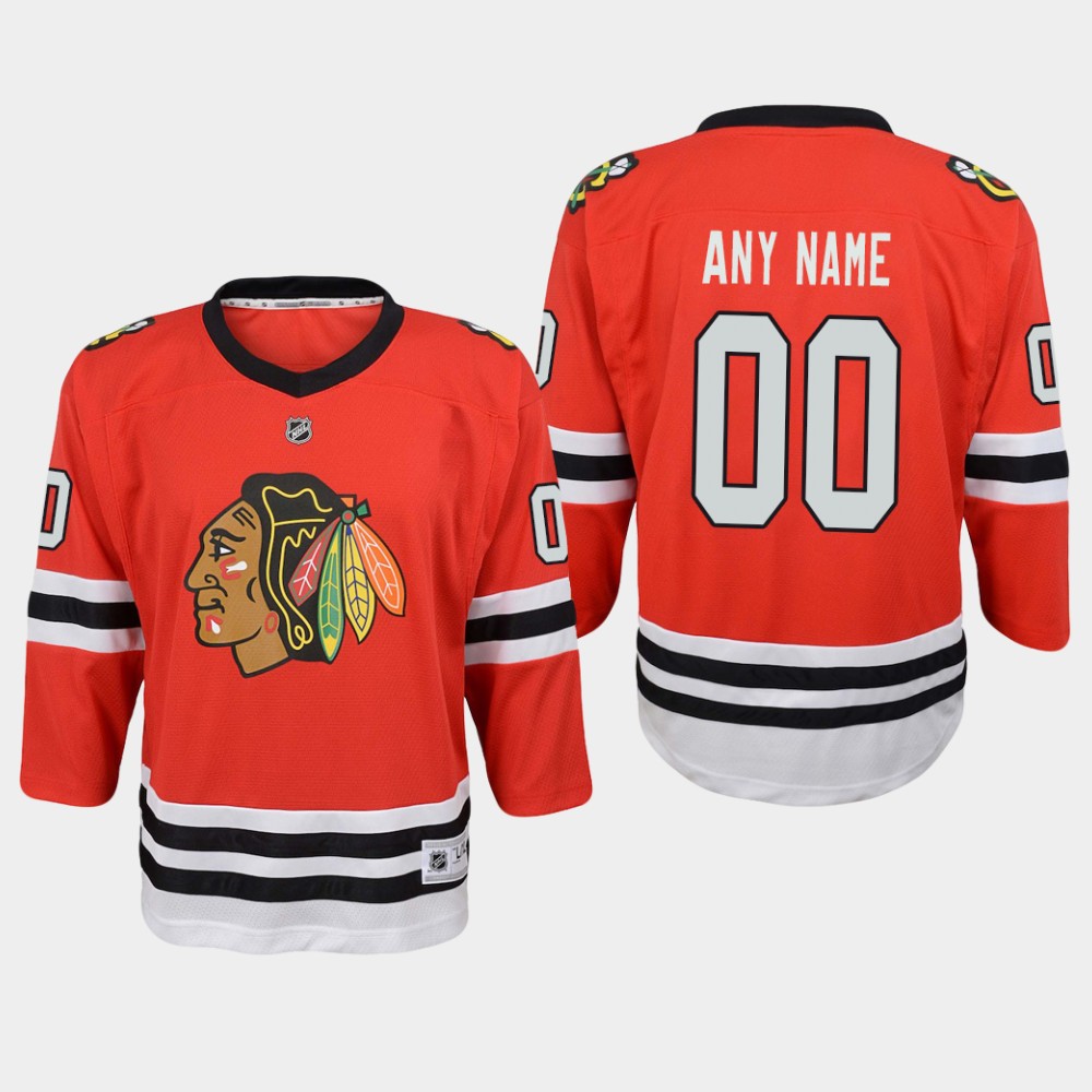 Custom Chicago Blackhawks Preschool Red Player Home Jersey - Heretro.com