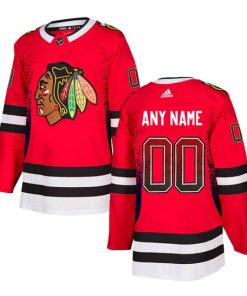 Custom Chicago Blackhawks Red Drift Fashion Jersey