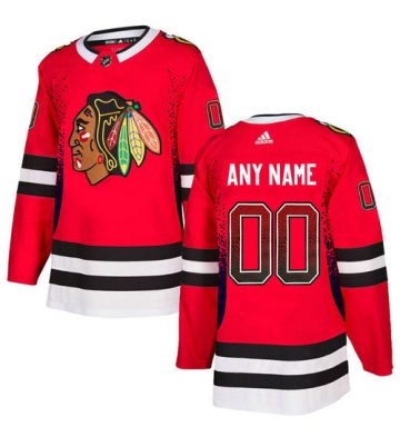 Custom Chicago Blackhawks Red Drift Fashion Jersey