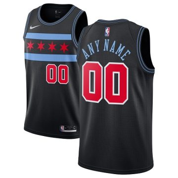 Custom Chicago Bulls Black City Edition Jersey