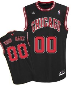 Custom Chicago Bulls Black Jersey
