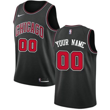 Custom Chicago Bulls Swingman Black Statement Edition Jersey
