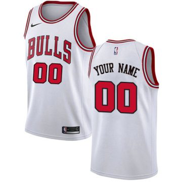 Custom Chicago Bulls Swingman White Association Jersey