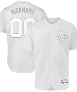 Custom Chicago Cubs 2019 Players' Weekend Flex Base Roster White Jersey