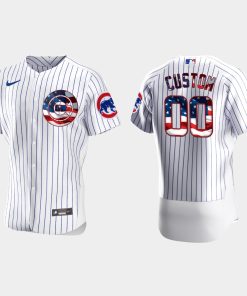 Custom Chicago Cubs 2020 Stars Stripes 4th Of July Jersey White