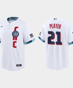 Custom Chicago Cubs 2021 All-star Game Cool Base Jersey White