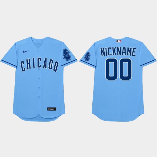 Custom Chicago Cubs 2021 Players' Weekend Nickname Jersey Blue