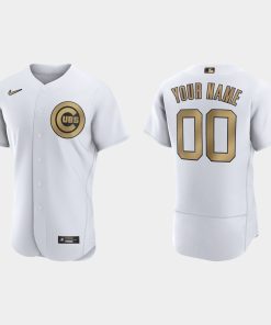 Custom Chicago Cubs 2022 All-star Game Flex Base Jersey White