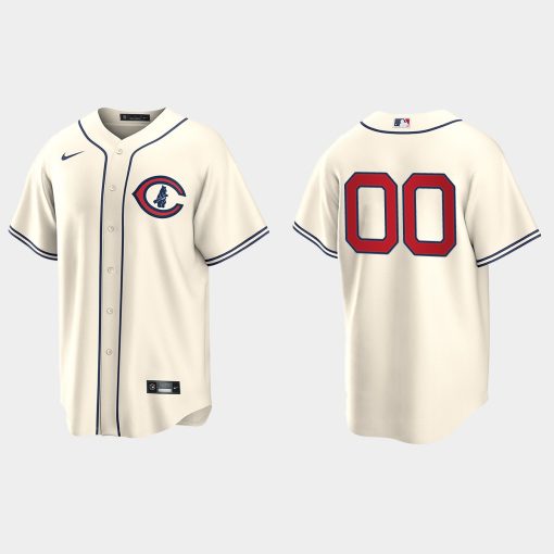 Custom Chicago Cubs 2022 Field Of Dreams Cool Base Jersey Cream