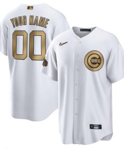 Custom Chicago Cubs Active Player White 2022 All-star Cool Base Stitched Baseball Jersey