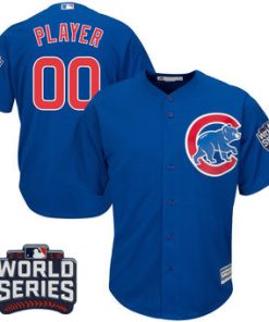 Custom Chicago Cubs Royal 2016 World Series Bound Alternate Cool Base Team Jersey