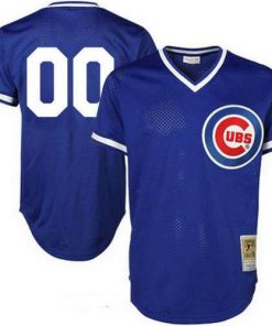 Custom Chicago Cubs Royal Blue Mesh Batting Practice Throwback Cooperstown Collection Baseball Jersey