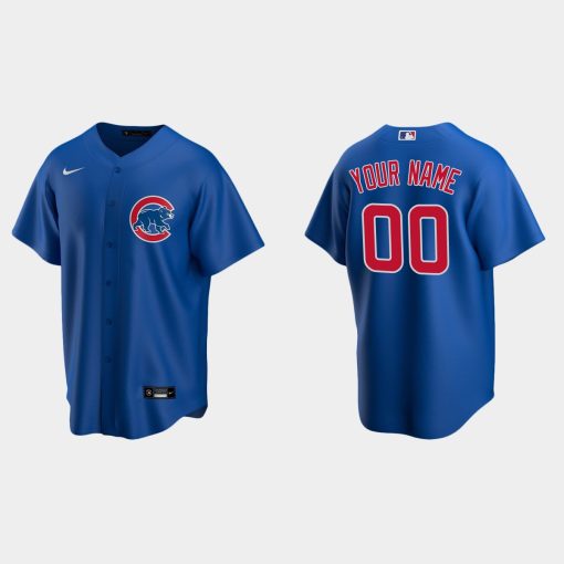 Custom Chicago Cubs Royal Cool Base Alternate Jersey