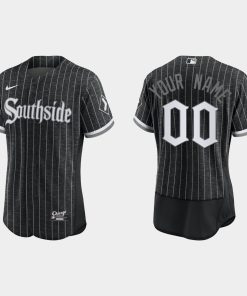 Custom Chicago White Sox 2021 City Connect Flex Base Jersey Black