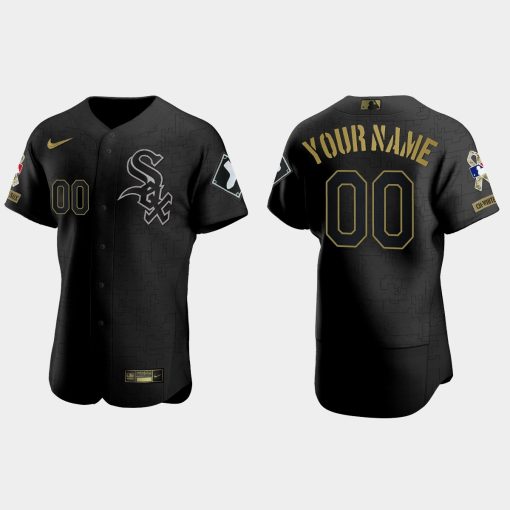 Custom Chicago White Sox 2021 Salute To Service Jersey All Black