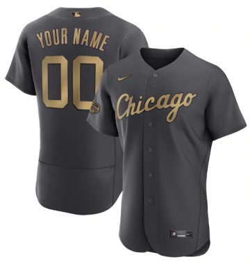 Custom Chicago White Sox Active Player Charcoal 2022 All Star Flex Base Jersey