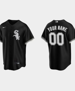 Custom Chicago White Sox Black Cool Base Alternate Jersey