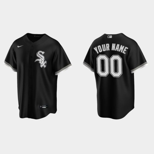 Custom Chicago White Sox Black Cool Base Alternate Jersey