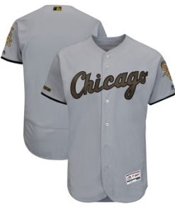 Custom Chicago White Sox Gray 2018 Memorial Day Collection Flex Base Team Jersey