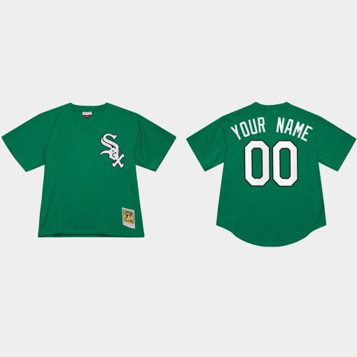 Custom Chicago White Sox St Patrick's Day Flex Base Jersey Green