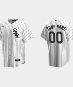 Custom Chicago White Sox White Cool Base Home Jersey