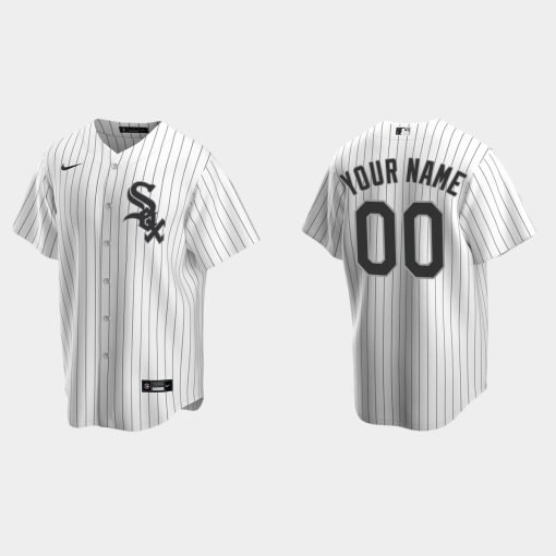 Custom Chicago White Sox White Cool Base Home Jersey