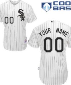 Custom Chicago White Sox White Pinstripe Jersey