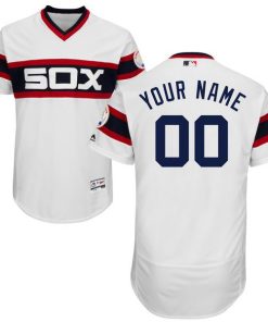 Custom Chicago White Sox White Pullover Flexbase Collection Jersey
