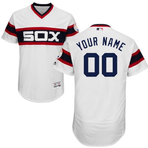 Custom Chicago White Sox White Pullover Flexbase Collection Jersey