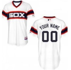 Custom Chicago White Sox White Throwback Jersey