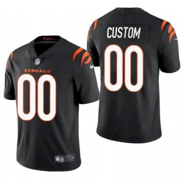 Custom Cincinnati Bengals 2021 Black Vapor Untouchable Limited Stitched Jersey