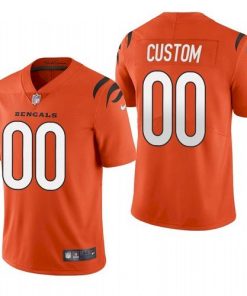 Custom Cincinnati Bengals 2021 New Orange Vapor Untouchable Limited Stitched Jersey