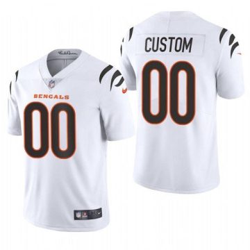 Custom Cincinnati Bengals 2021 White Vapor Untouchable Limited Stitched Jersey