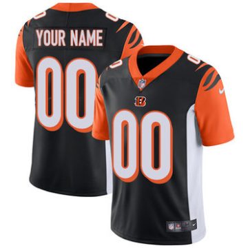 Custom Cincinnati Bengals Black Vapor Untouchable Player Limited Jersey