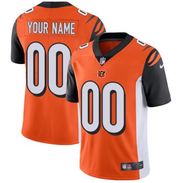 Custom Cincinnati Bengals Orange Vapor Untouchable Player Limited Jersey