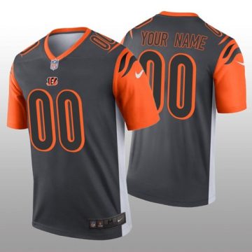 Custom Cincinnati Bengals Silver Inverted Legend Jersey