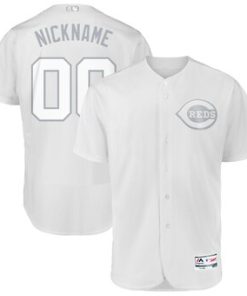 Custom Cincinnati Reds 2019 Players' Weekend Flex Base Roster White Jersey