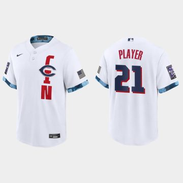 Custom Cincinnati Reds 2021 All-star Game Cool Base Jersey White