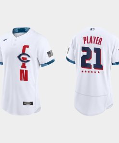 Custom Cincinnati Reds 2021 All-star Game Flex Base Jersey White