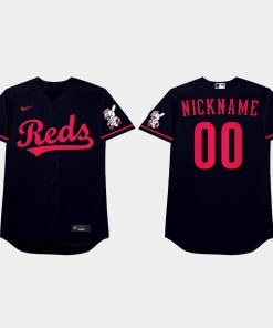 Custom Cincinnati Reds 2021 Players' Weekend Nickname Jersey Black
