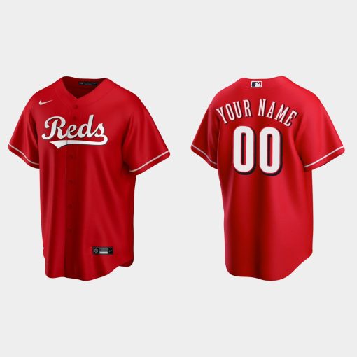 Custom Cincinnati Reds Cool Base Jersey Scarlet