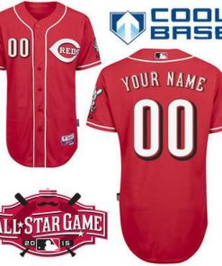 Custom Cincinnati Reds Personalized Alternate Jersey With 2015 All-star Patch