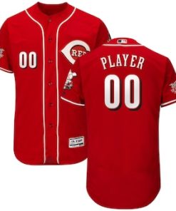 Custom Cincinnati Reds Scarlet 150th Anniversary Flexbase Jersey