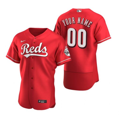 Custom Cincinnati Reds Scarlet Flex Base Jersey