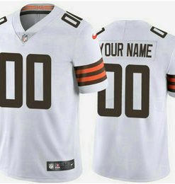 Custom Cleveland Browns 2020 New White Team Color Vapor Untouchable NFL Stitched Limited Jersey